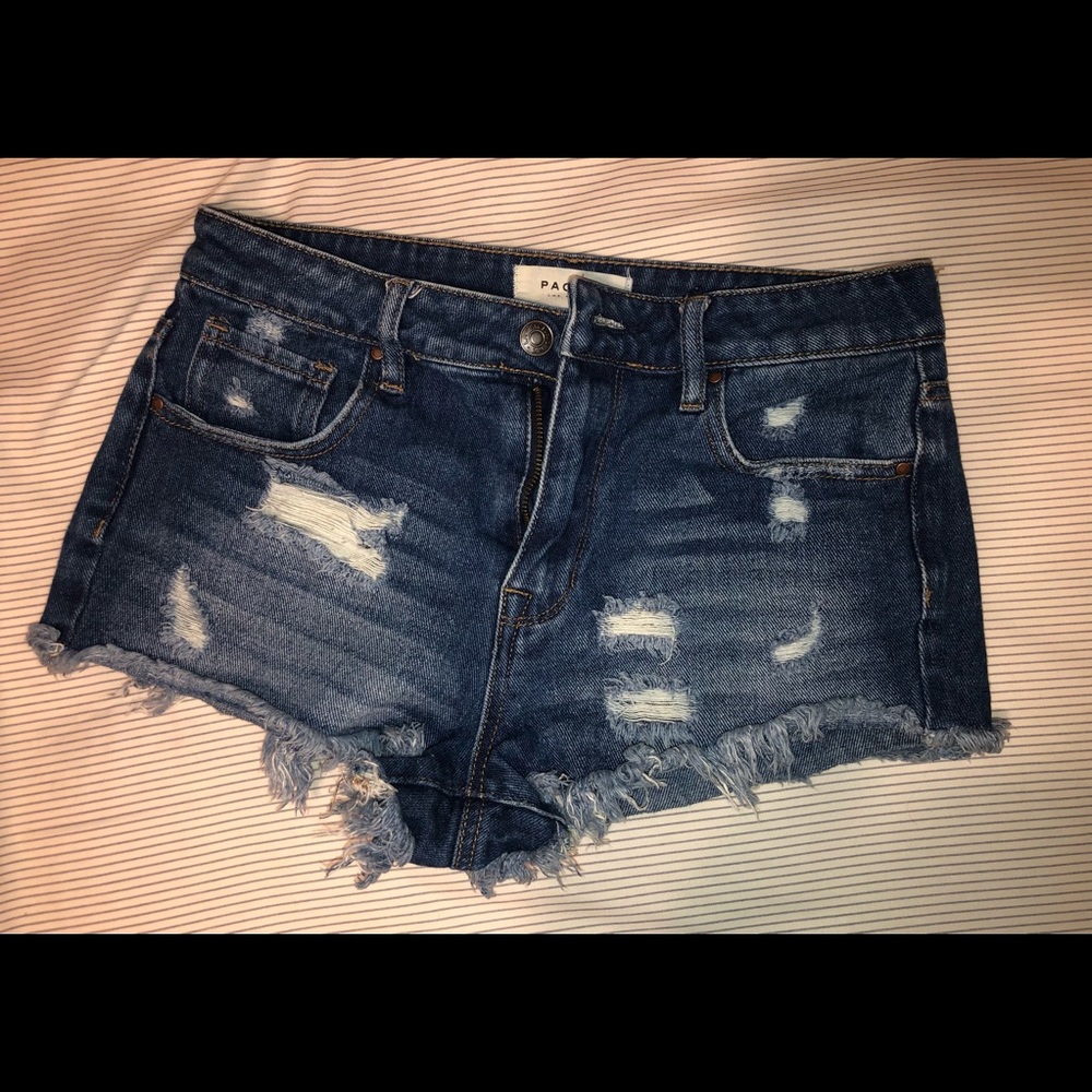 PacSun high rise festival Jean shorts